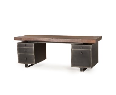 Charles Desk - Double Ped / Live Edge